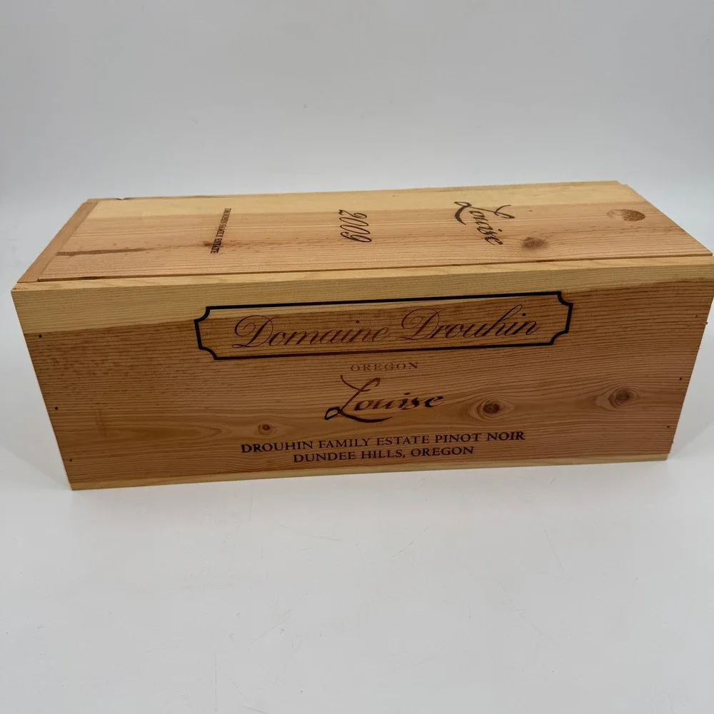 Domaine Drouhin Wine Crate‎ Natural Wood 2009 Louise Branded Box